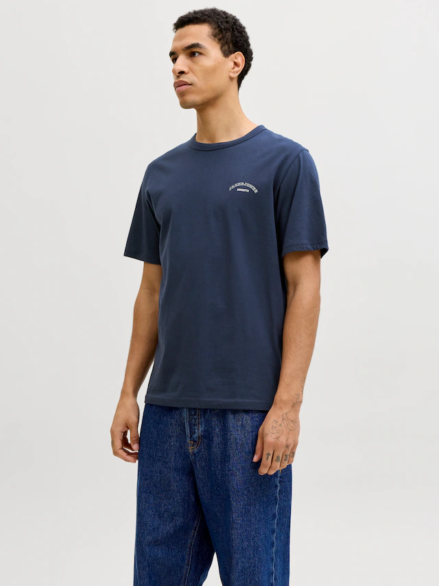 Jack & Jones Rundhalsshirt »JJCOLLEGE LOGO TEE SS CREW NECK«