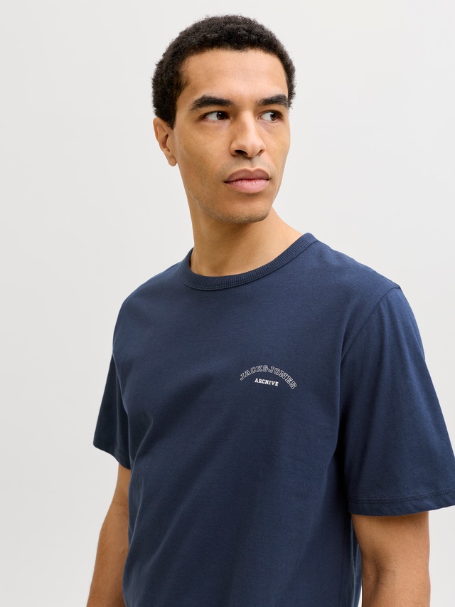 Jack & Jones Rundhalsshirt »JJCOLLEGE LOGO TEE SS CREW NECK«