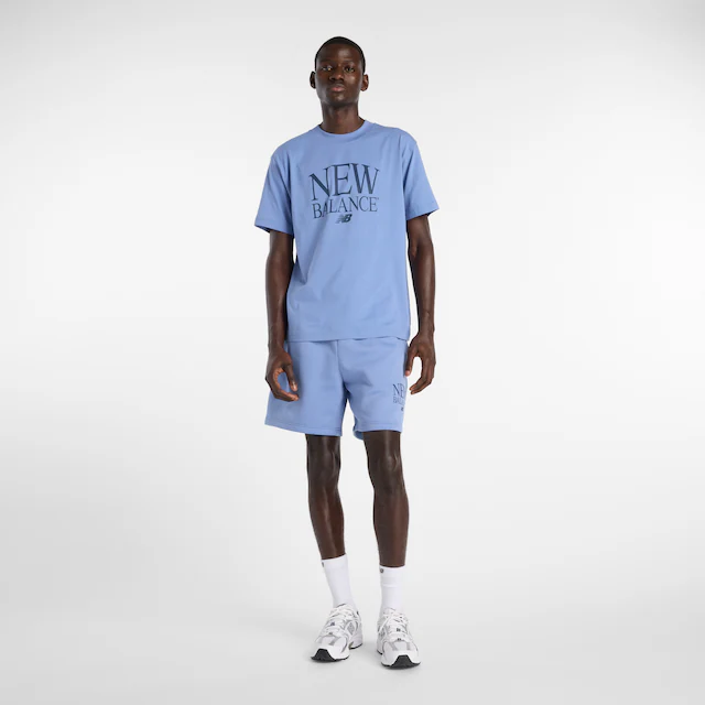 New Balance Sweatshorts mit Kordelverschluss, aus Baumwolle und Polyester, in Fleece-Qualität
