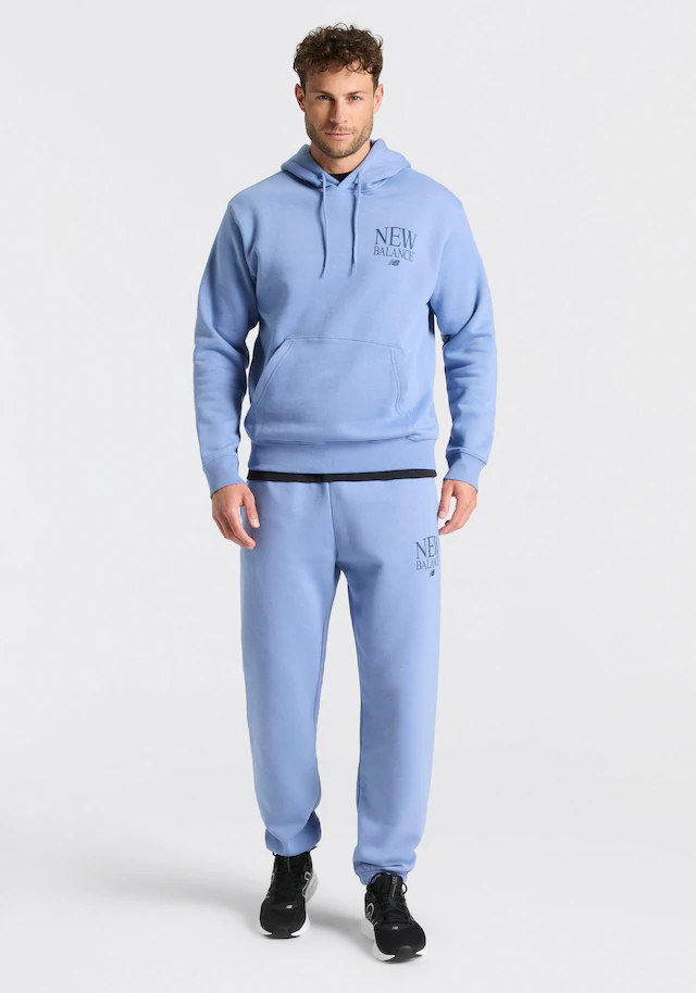 New Balance Jogginghose mit Kordelverschluss, aus Baumwoll-Polyester-Material