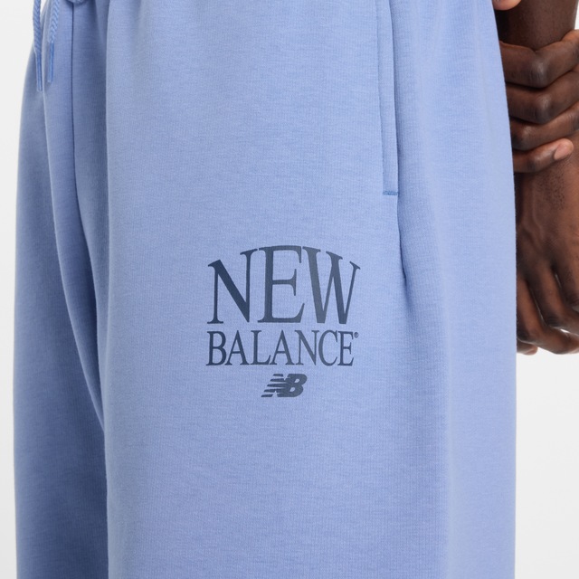 New Balance Jogginghose mit Kordelverschluss, aus Baumwoll-Polyester-Material