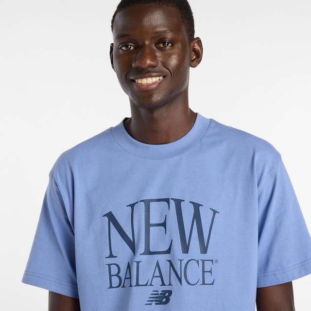 New Balance mit modernem Print-Design, Kurzarm, aus Baumwolle