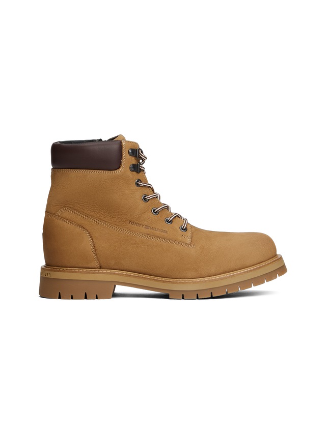 Tommy Hilfiger Schnürboots »FLEX TH OUTDOOR W NBK BOOT« , Blockabsatz, Outdoorschuh mit Ösen, im Bersteigerlook
