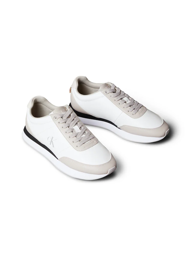 Calvin Klein Jeans Sneaker »RETRO RUNNER LACE UP LTH MG« Schnürschuh, Halbschuh, Freizeitschuh mit gepolstertem Schaftrand