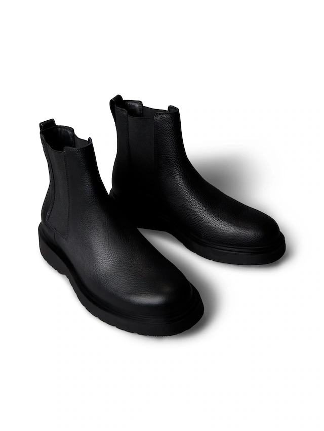 Calvin Klein Jeans Chelseaboots »COMBAT ESS CHELSEA BOOT LTH« Klassik-Stiefelette, Schlupfboots mit Stretcheinsätzen