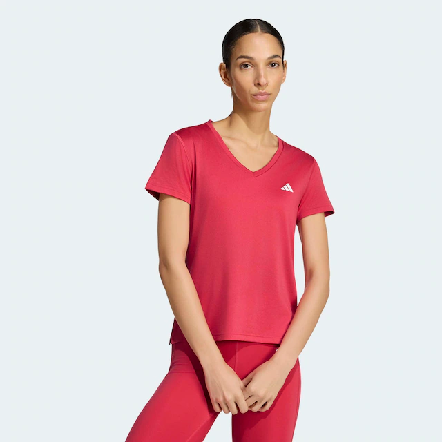 adidas Performance T-Shirt »ADIDAS WORKOUT ESSENTIALS MIT V-AUSSCHNITT« mit V-Ausschnitt, ohne Verschluss