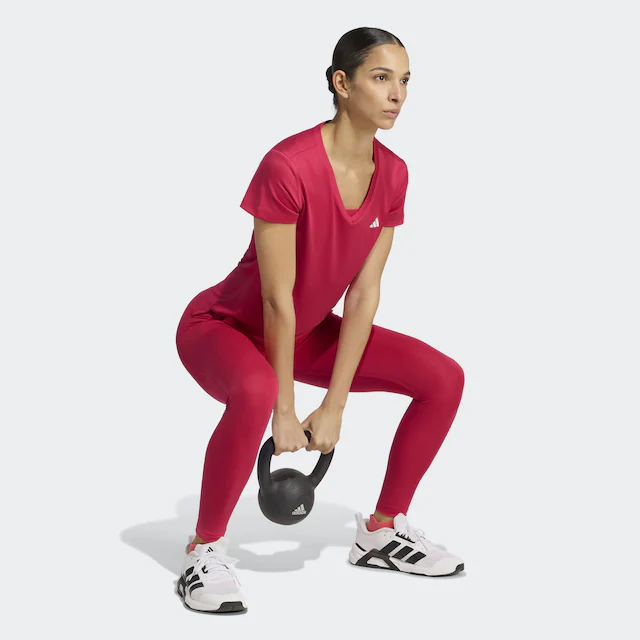 adidas Performance T-Shirt »ADIDAS WORKOUT ESSENTIALS MIT V-AUSSCHNITT« mit V-Ausschnitt, ohne Verschluss