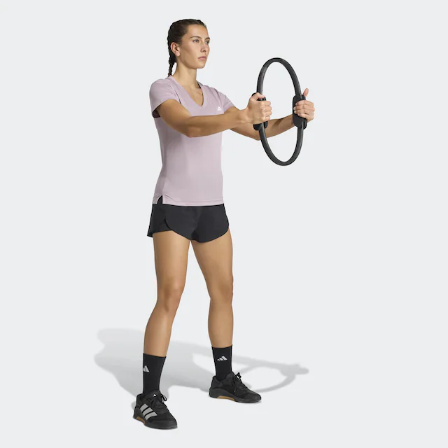 adidas Performance T-Shirt »ADIDAS WORKOUT ESSENTIALS MIT V-AUSSCHNITT« mit V-Ausschnitt, ohne Verschluss