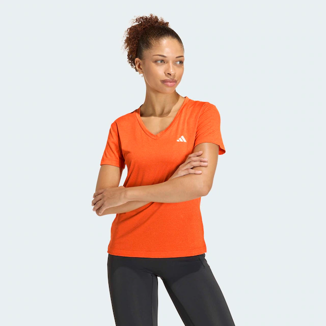 adidas Performance T-Shirt »ADIDAS WORKOUT ESSENTIALS MIT V-AUSSCHNITT« mit V-Ausschnitt, ohne Verschluss
