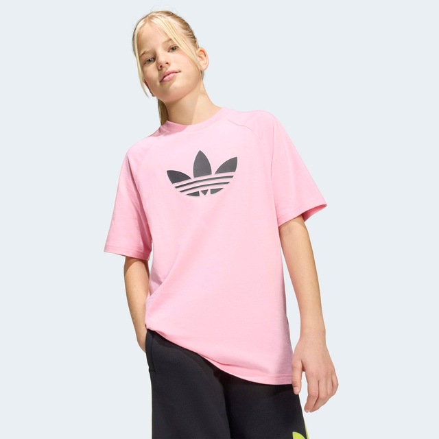 adidas Originals T-Shirt »GRAPHIC TREFOIL LOOSE« für Kinder, Kurzarmdesign, sportlicher Stil, Rundhalsausschnitt