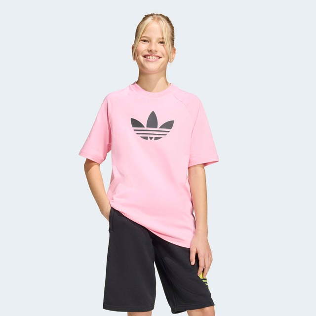 adidas Originals T-Shirt »GRAPHIC TREFOIL LOOSE« für Kinder, Kurzarmdesign, sportlicher Stil, Rundhalsausschnitt