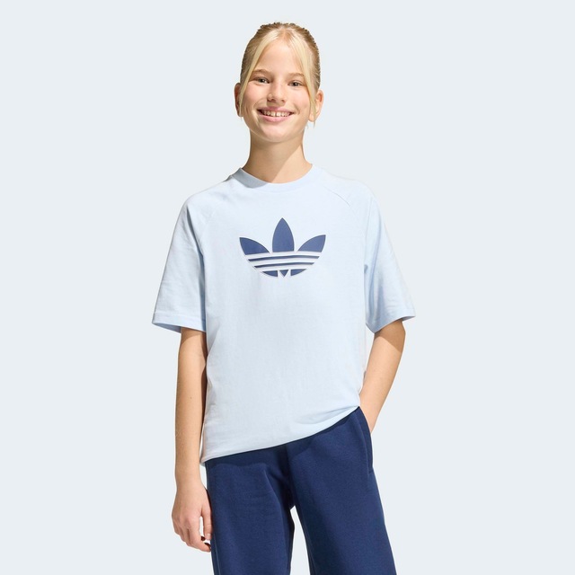 adidas Originals T-Shirt »GRAPHIC TREFOIL LOOSE« für Kinder, Kurzarmdesign, sportlicher Stil, Rundhalsausschnitt