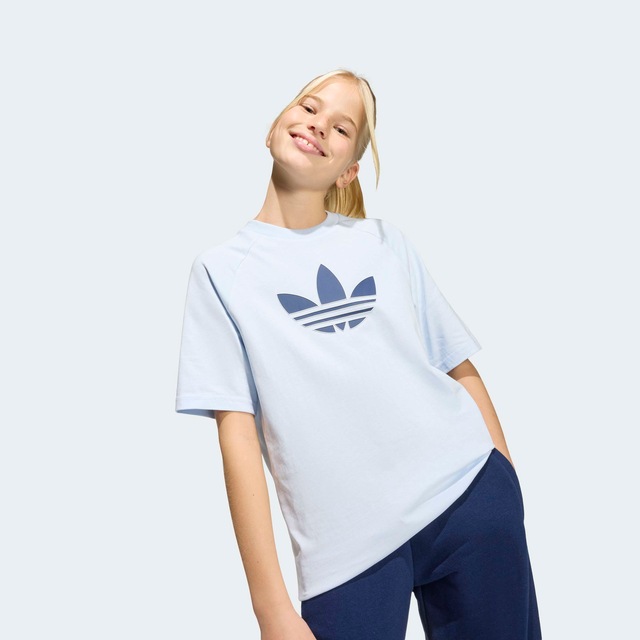 adidas Originals T-Shirt »GRAPHIC TREFOIL LOOSE« für Kinder, Kurzarmdesign, sportlicher Stil, Rundhalsausschnitt