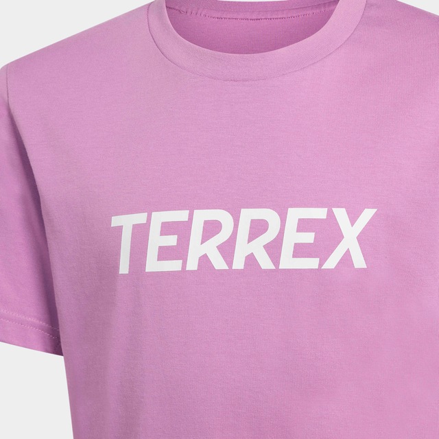 adidas TERREX Funktionsshirt »KIDS MULTI LOGO« für Kinder, mit Rundhalsausschnitt, ohne Verschluss, aus Baumwolle