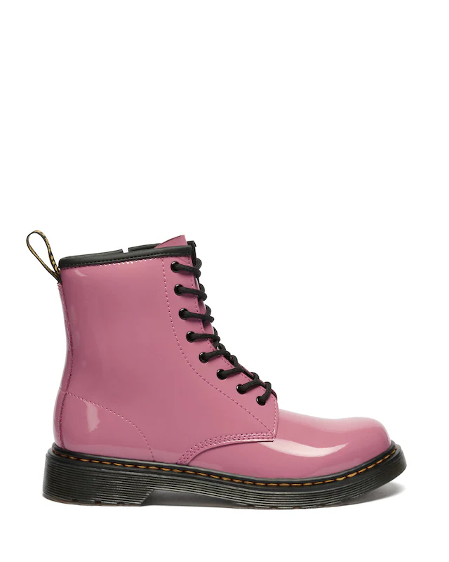 DR. MARTENS Schnürboots »1460 Y Black Patent Lamper« Kinder Stiefel, Boots mit logobedruckter Anziehlasche