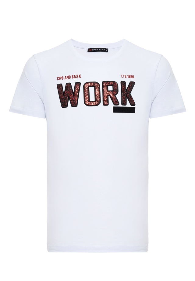 Cipo & Baxx T-Shirt »T-Shirt« mit Rundhals-Ausschnitt