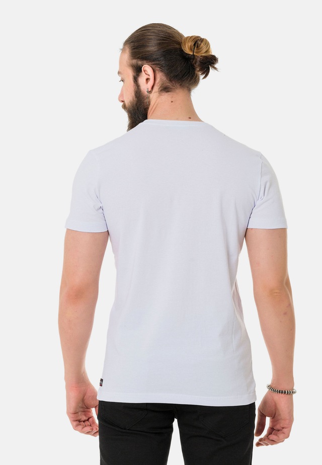 Cipo & Baxx T-Shirt »T-Shirt« mit Rundhals-Ausschnitt