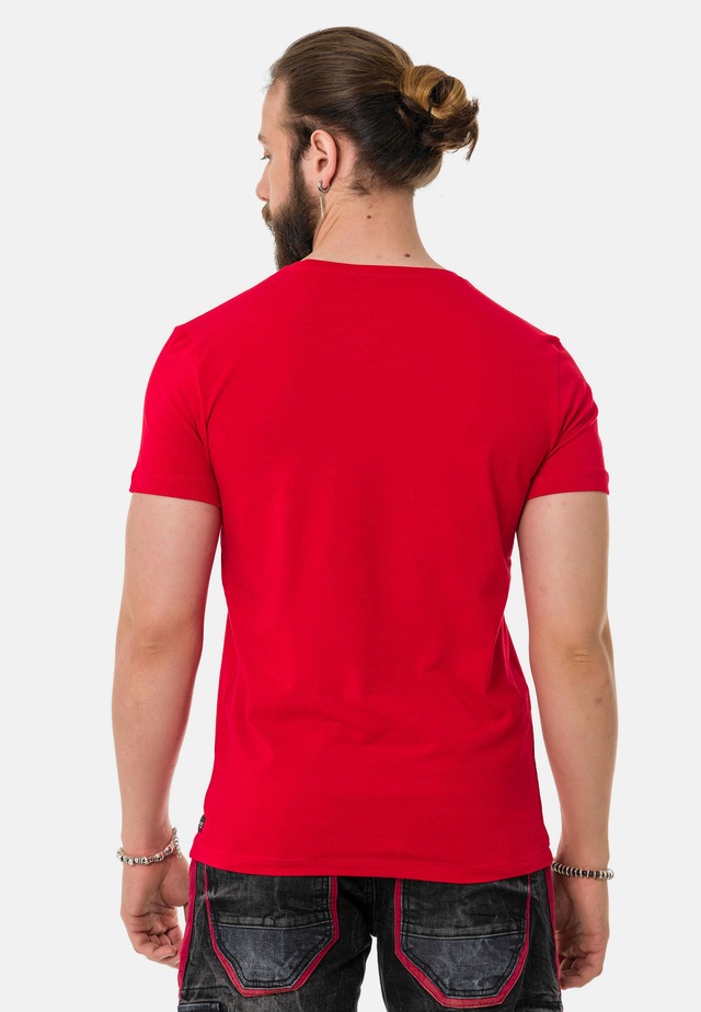 Cipo & Baxx T-Shirt »T-Shirt« mit Rundhals-Ausschnitt