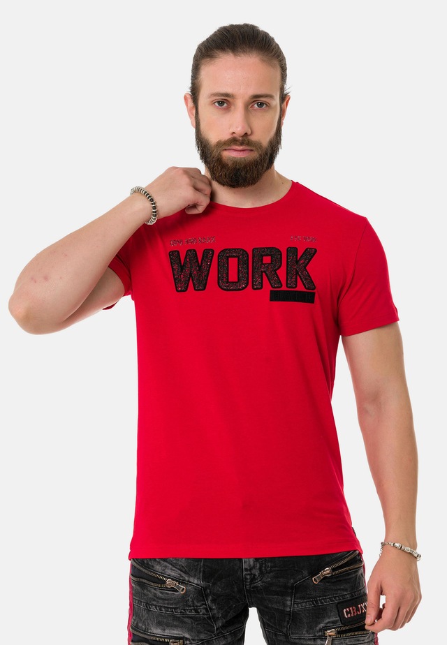 Cipo & Baxx T-Shirt »T-Shirt« mit Rundhals-Ausschnitt