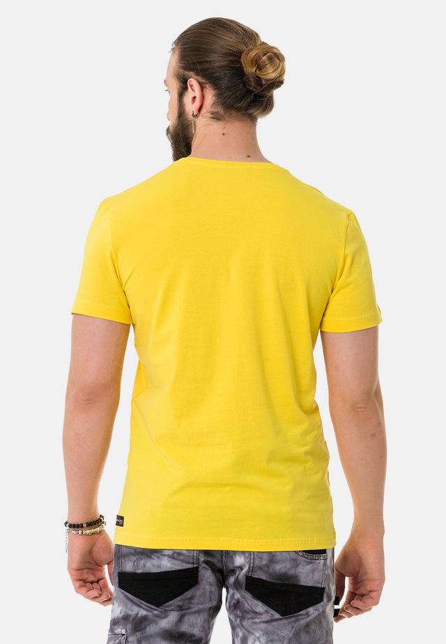 Cipo & Baxx T-Shirt »T-Shirt« mit Rundhals-Ausschnitt