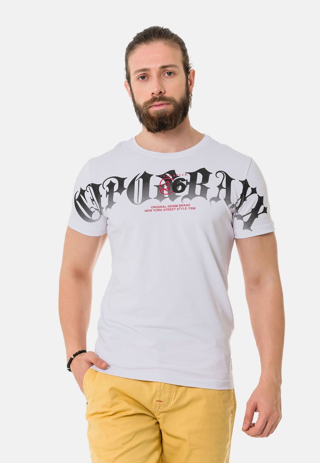 Cipo & Baxx T-Shirt »T-Shirt« mit Rundhals-Ausschnitt