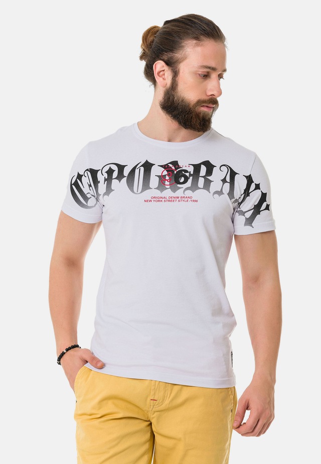 Cipo & Baxx T-Shirt »T-Shirt« mit Rundhals-Ausschnitt