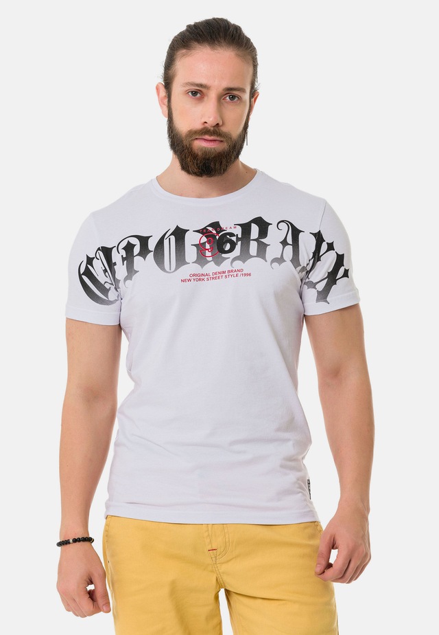 Cipo & Baxx T-Shirt »T-Shirt« mit Rundhals-Ausschnitt