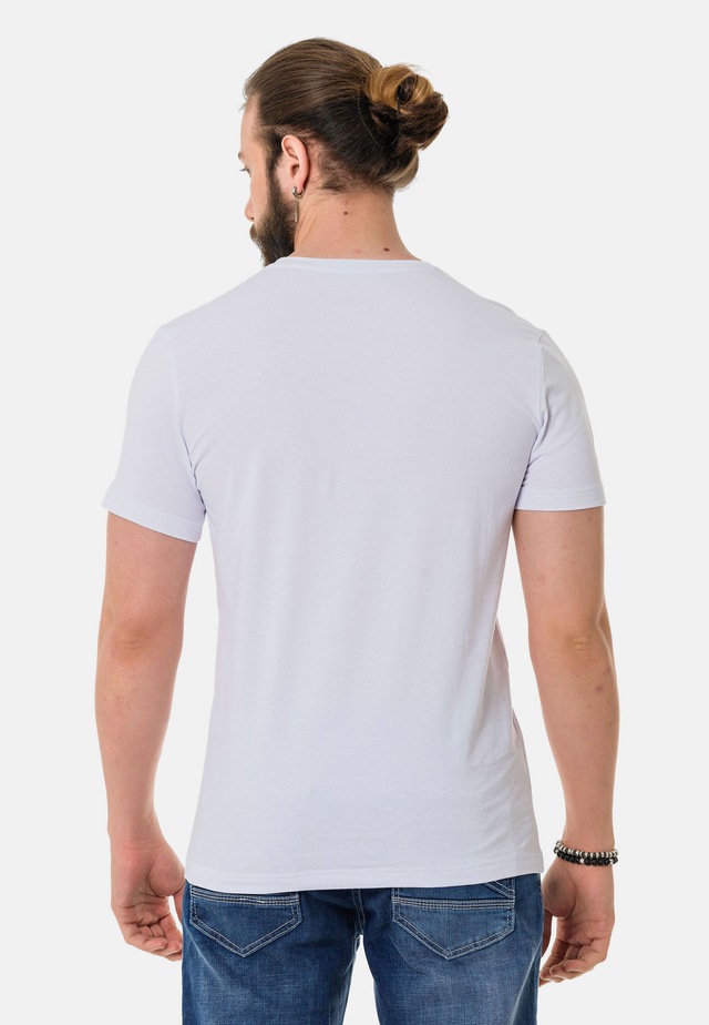 Cipo & Baxx T-Shirt »T-Shirt« mit Rundhals-Ausschnitt