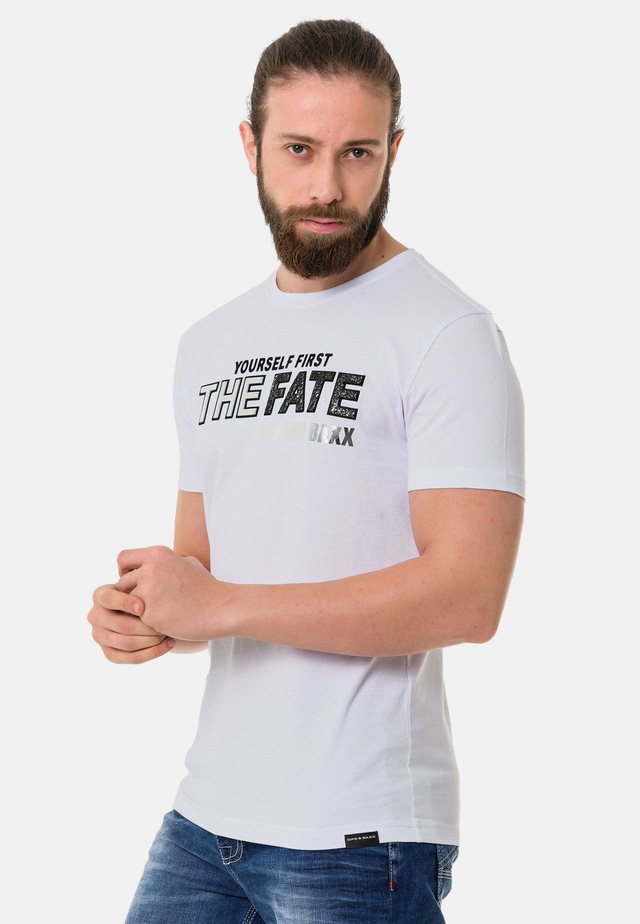 Cipo & Baxx T-Shirt »T-Shirt« mit Rundhals-Ausschnitt