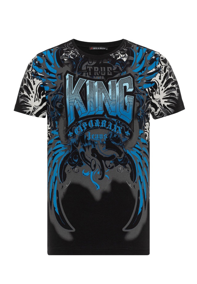 Cipo & Baxx T-Shirt »T-Shirt« mit hochwertigem Frontmotiv