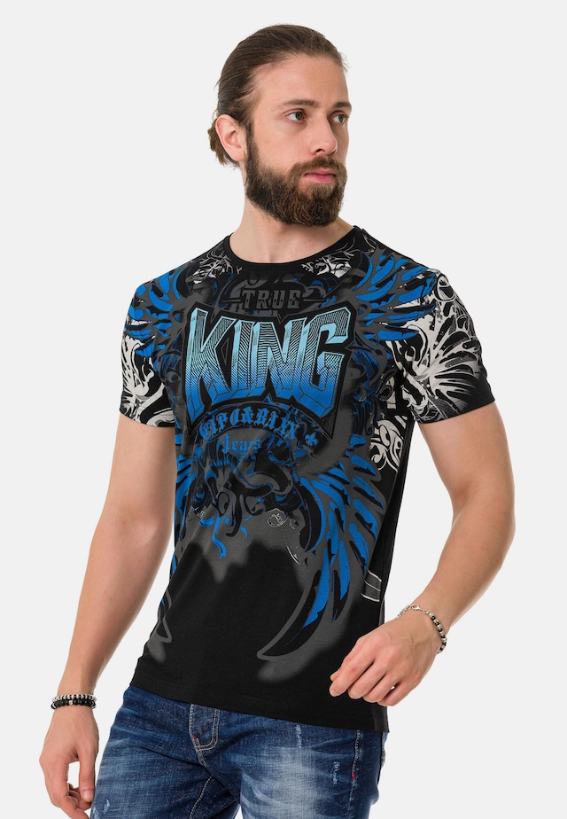 Cipo & Baxx T-Shirt »T-Shirt« mit hochwertigem Frontmotiv