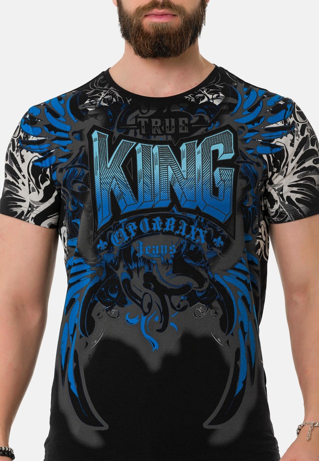 Cipo & Baxx T-Shirt »T-Shirt« mit hochwertigem Frontmotiv
