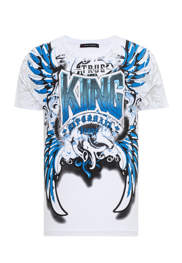 Cipo & Baxx T-Shirt »T-Shirt« mit hochwertigem Frontmotiv