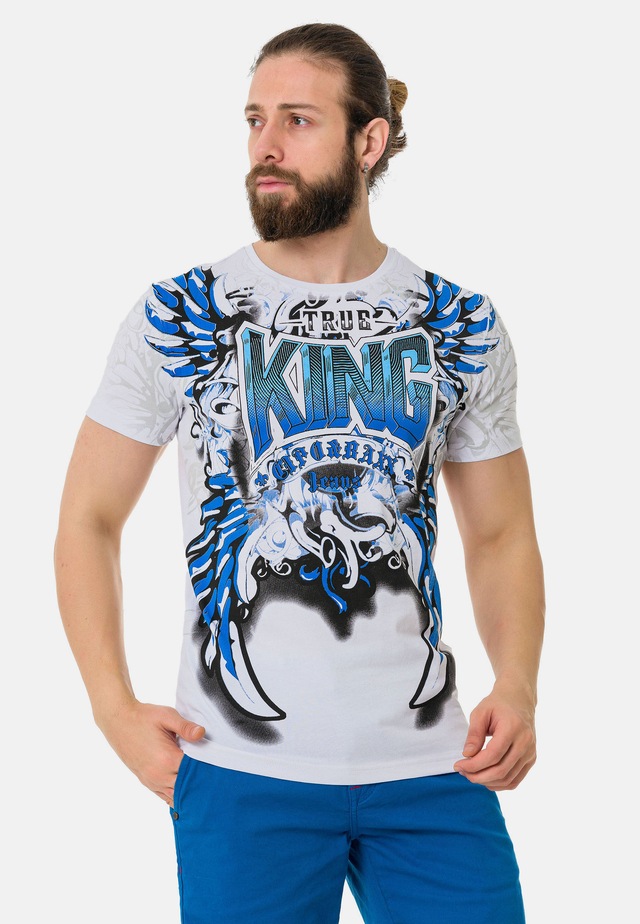 Cipo & Baxx T-Shirt »T-Shirt« mit hochwertigem Frontmotiv