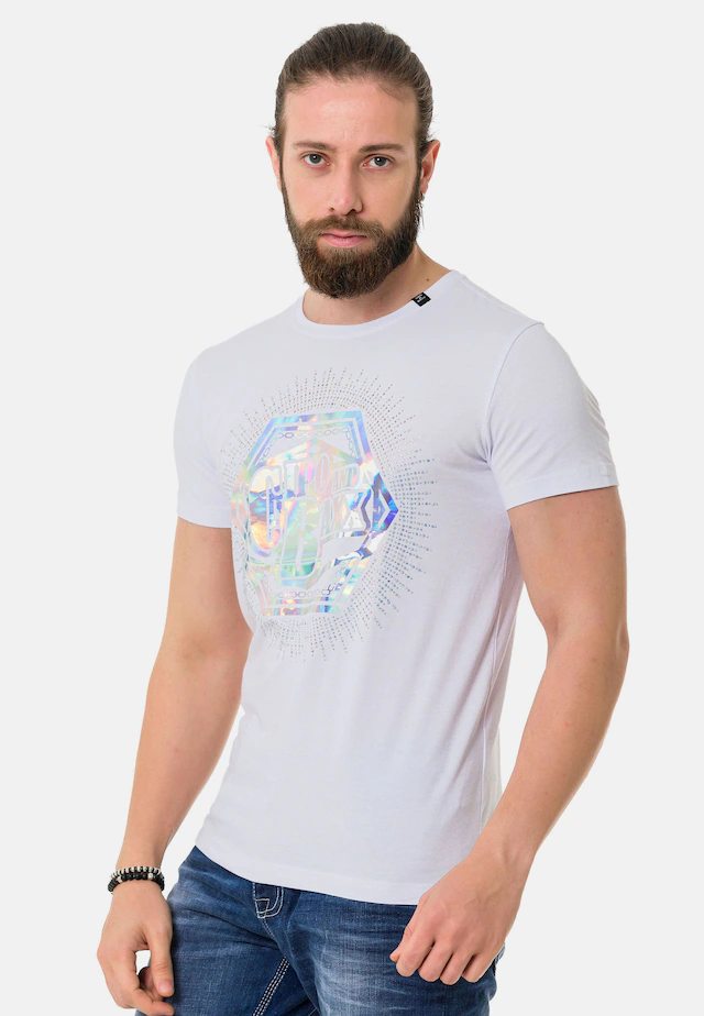 Cipo & Baxx T-Shirt »CT720« gerade geschnitten