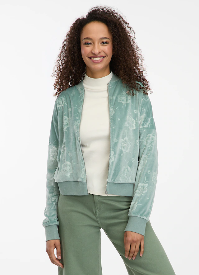Ragwear Sweatjacke »DORON VELVET« weiche Samt Optik