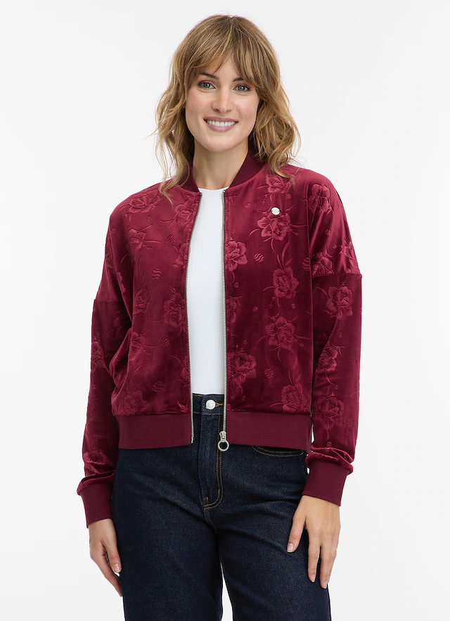 Ragwear Sweatjacke »DORON VELVET« weiche Samt Optik