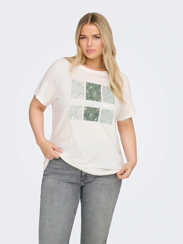 ONLY CARMAKOMA Kurzarmshirt »CARCRUZ LIFE SS O-NECK REG TEE JRS« Baumwolle, regular fit