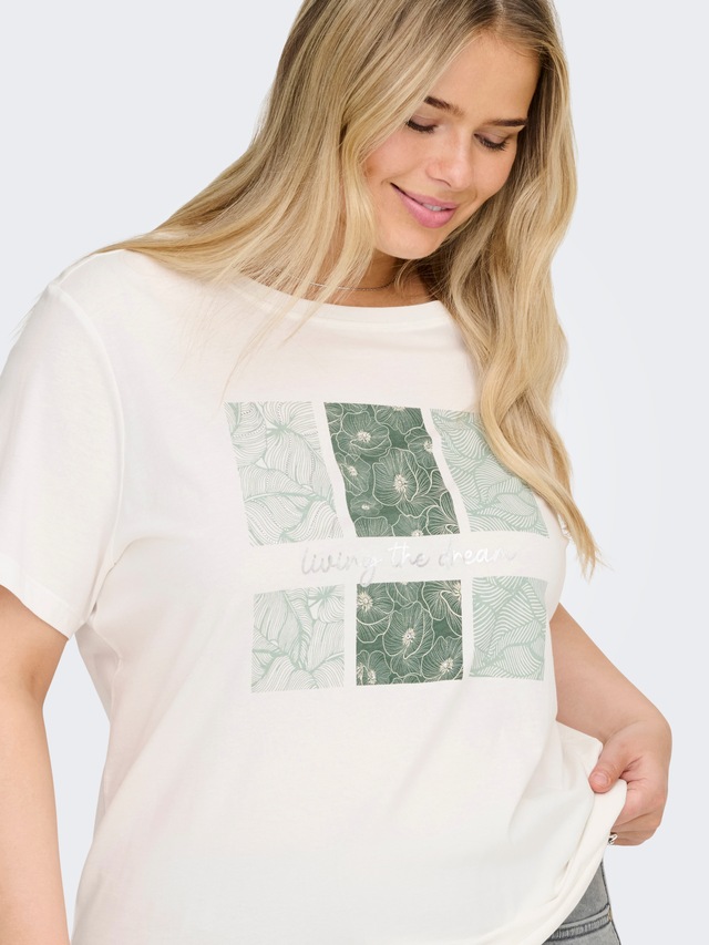 ONLY CARMAKOMA Kurzarmshirt »CARCRUZ LIFE SS O-NECK REG TEE JRS« Baumwolle, regular fit