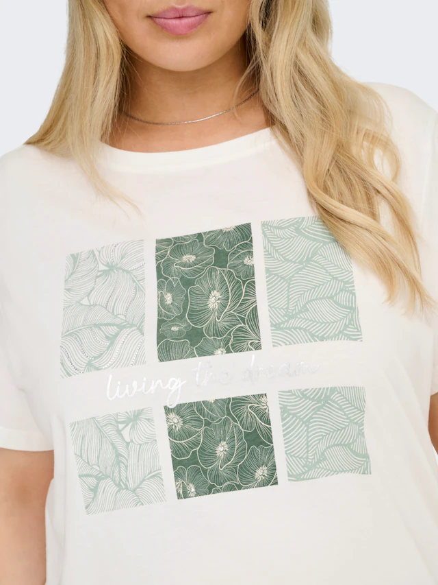 ONLY CARMAKOMA Kurzarmshirt »CARCRUZ LIFE SS O-NECK REG TEE JRS« Baumwolle, regular fit