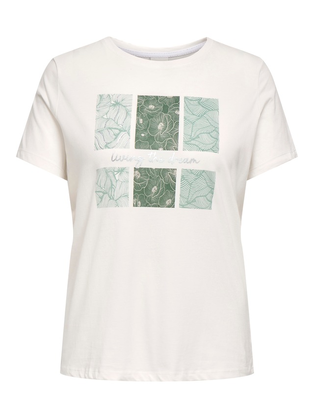 ONLY CARMAKOMA Kurzarmshirt »CARCRUZ LIFE SS O-NECK REG TEE JRS« Baumwolle, regular fit