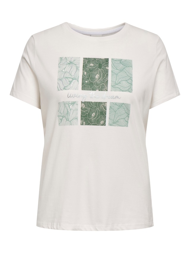 ONLY CARMAKOMA Kurzarmshirt »CARCRUZ LIFE SS O-NECK REG TEE JRS« Baumwolle, regular fit