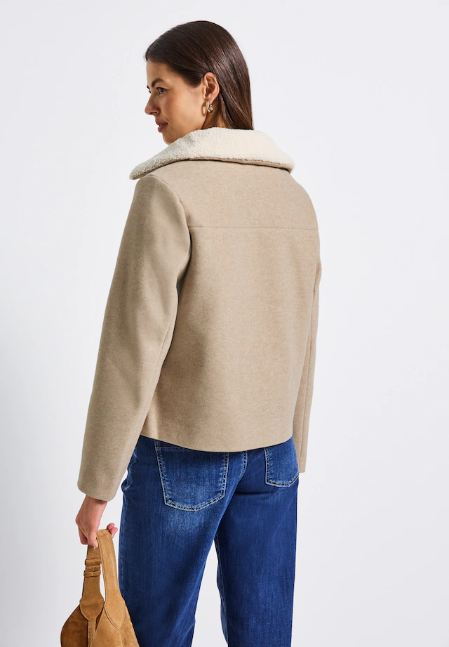 STREET ONE Kurzjacke ohne Kapuze Abnehmbarer Kragenbesatz