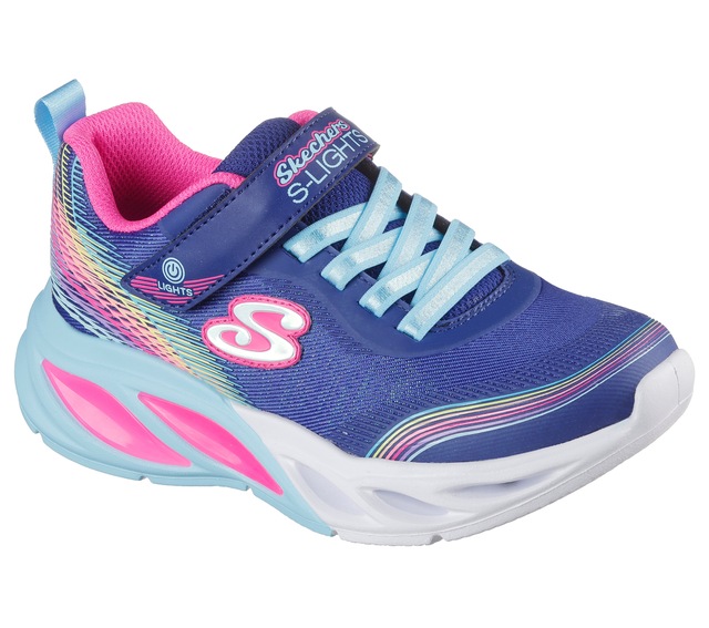 Skechers Sneaker »COSMIC GLOW LIGHTS« Sportschuh mit Klett, Größenschablone zum Download