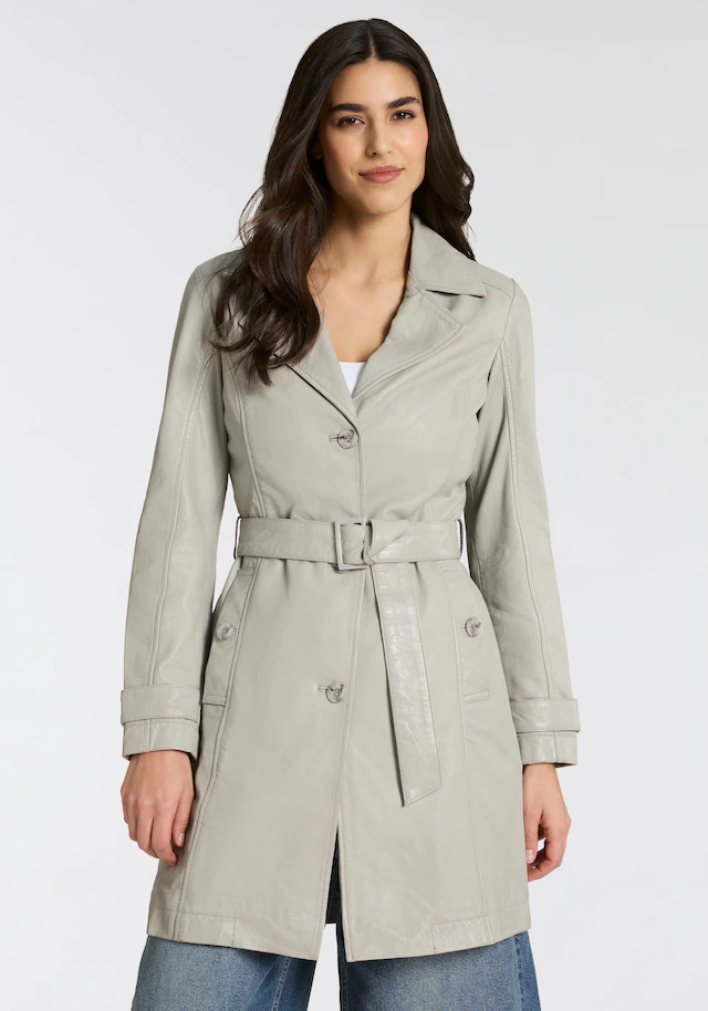 Mauritius Trenchcoat »MWLeoniz« aus Echtleder, mit Taillengürtel