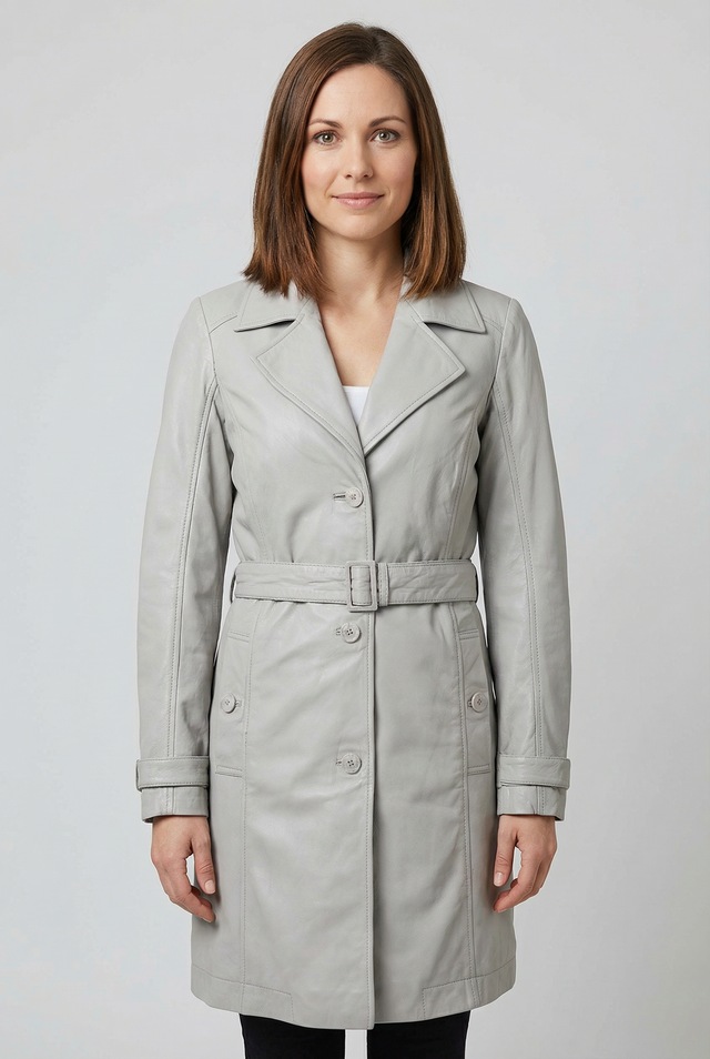 Mauritius Trenchcoat »MWLeoniz« aus Echtleder, mit Taillengürtel