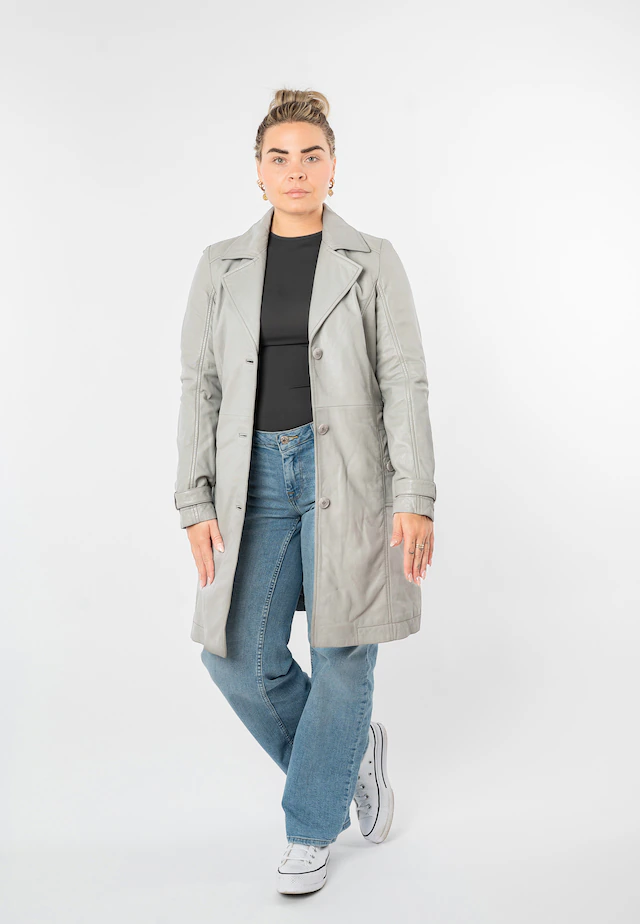 Mauritius Trenchcoat »MWLeoniz« aus Echtleder, mit Taillengürtel