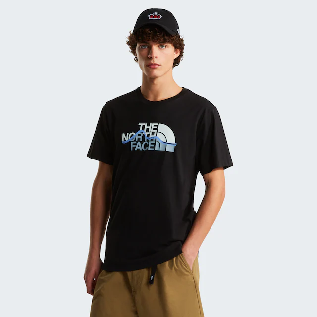 The North Face T-Shirt »M MOUNTAIN LINE REGULAR SHORT SLEEVE TEE« normale Passform, Kurzarm, für sportliche Aktivitäten und Outdoor