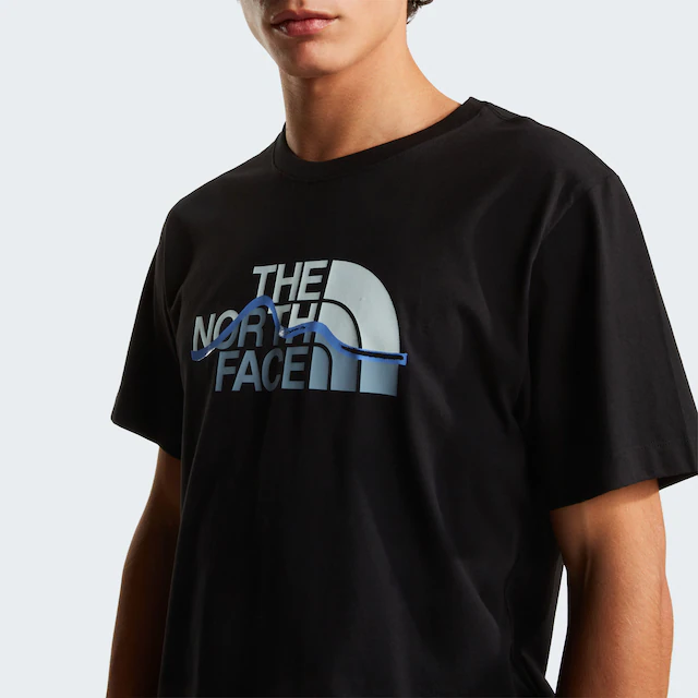 The North Face T-Shirt »M MOUNTAIN LINE REGULAR SHORT SLEEVE TEE« normale Passform, Kurzarm, für sportliche Aktivitäten und Outdoor