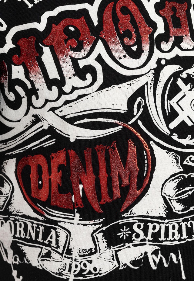 Cipo & Baxx T-Shirt »T-Shirt« mit Rundhalsausschnitt